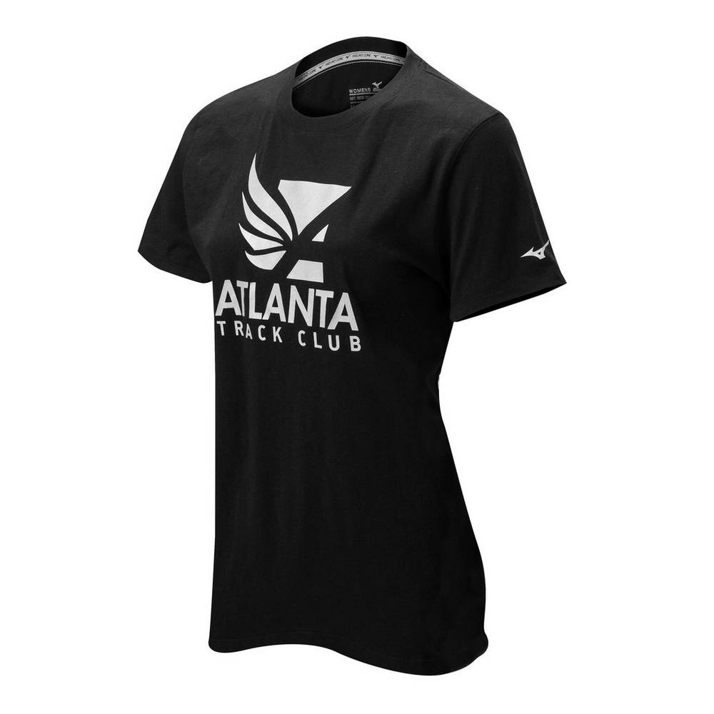 Camisetas Mizuno Running Atlanta Track Club Sport Para Mujer Negros 5623048-AI